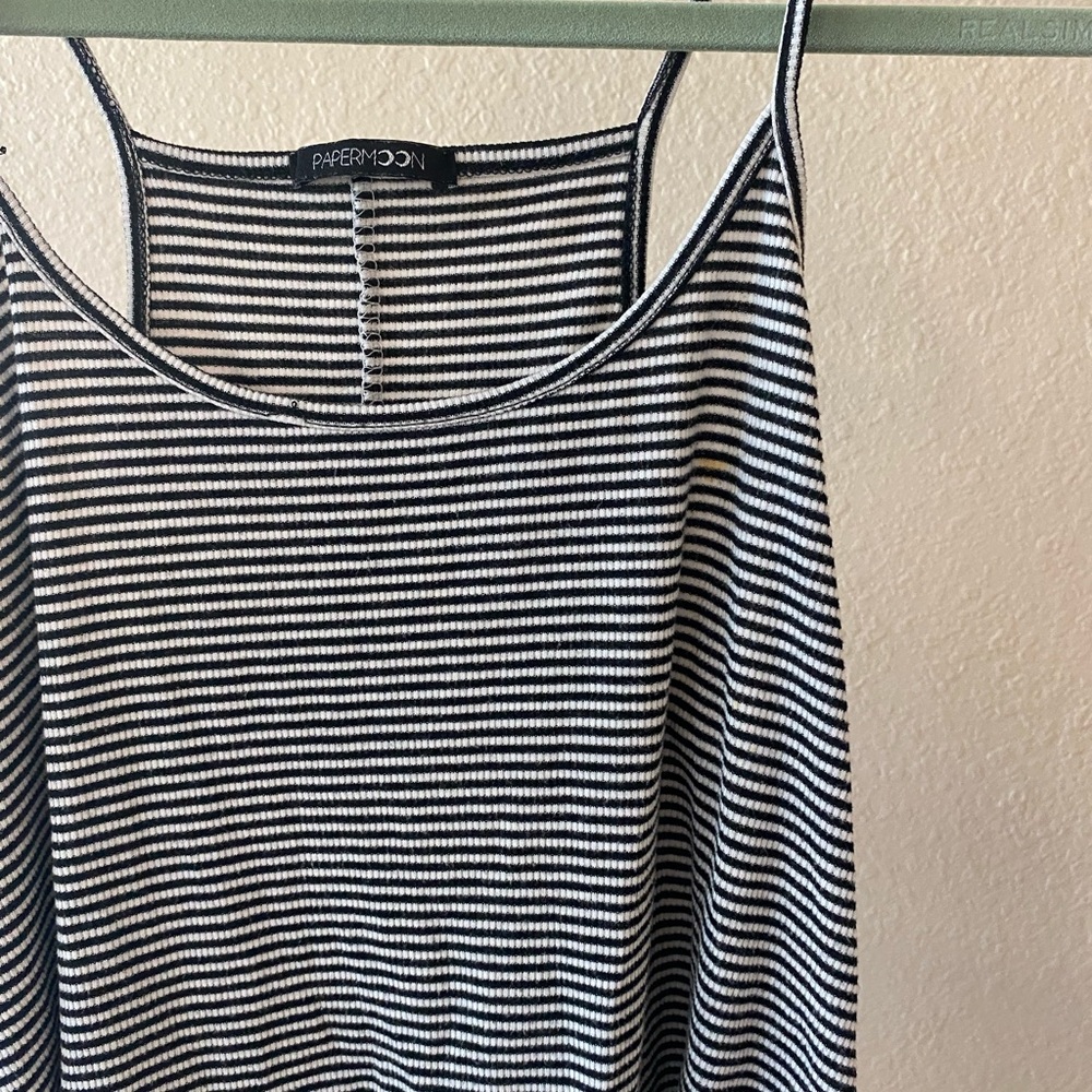 Cropped striped tank